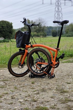 Brompton Electric G Line essai pliage 2 trolley