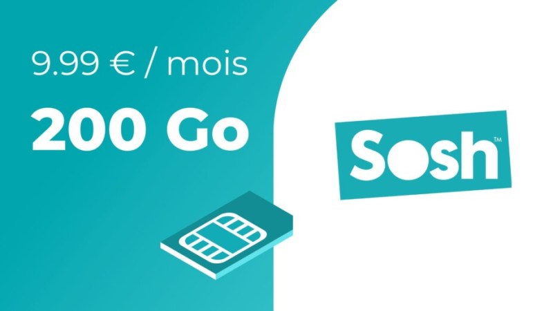 Sosh balaie tout sur son passage avec son forfait 200 Go à moins de 10 €/mois