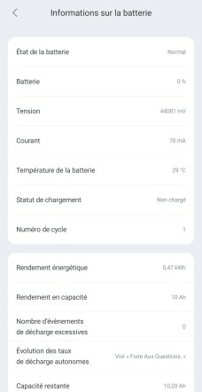 Test Navee S60 appli batterie