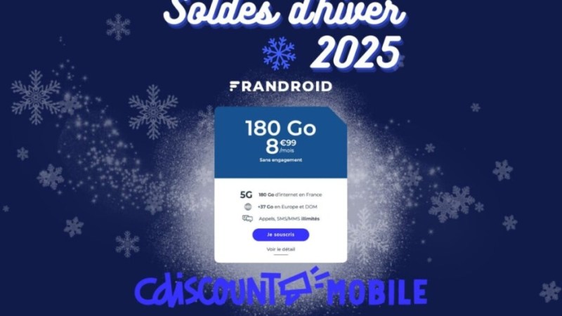Voici le meilleur forfait mobile 5G des soldes d’hiver : 180 Go pour moins de 9 €/mois