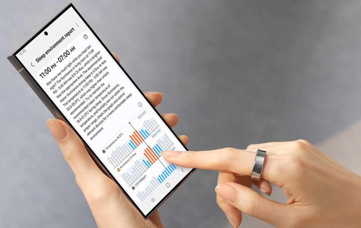 Photo d'illustration du nouveau rapport sur l’environnement de sommeil de Samsung Health