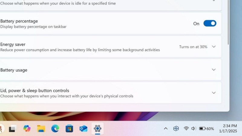 Il était temps : Windows 11 s’enrichit enfin d’un indicateur de pourcentage de batterie