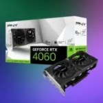 PNY GeForce RTX 4060 VERTO édition double ventilateur 8 Go GDDR6 DLSS3 // Source : Frandroid