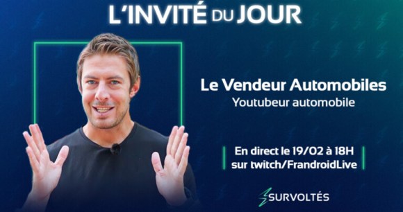 Youtubeur automobile avec plus de 800 000 abonnés : Le Vendeur Automobiles est le prochain invité de notre émission Survoltés