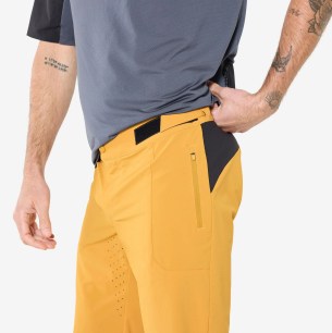 Short vélo VTT Rockrider jaune 2025 ceinture poches