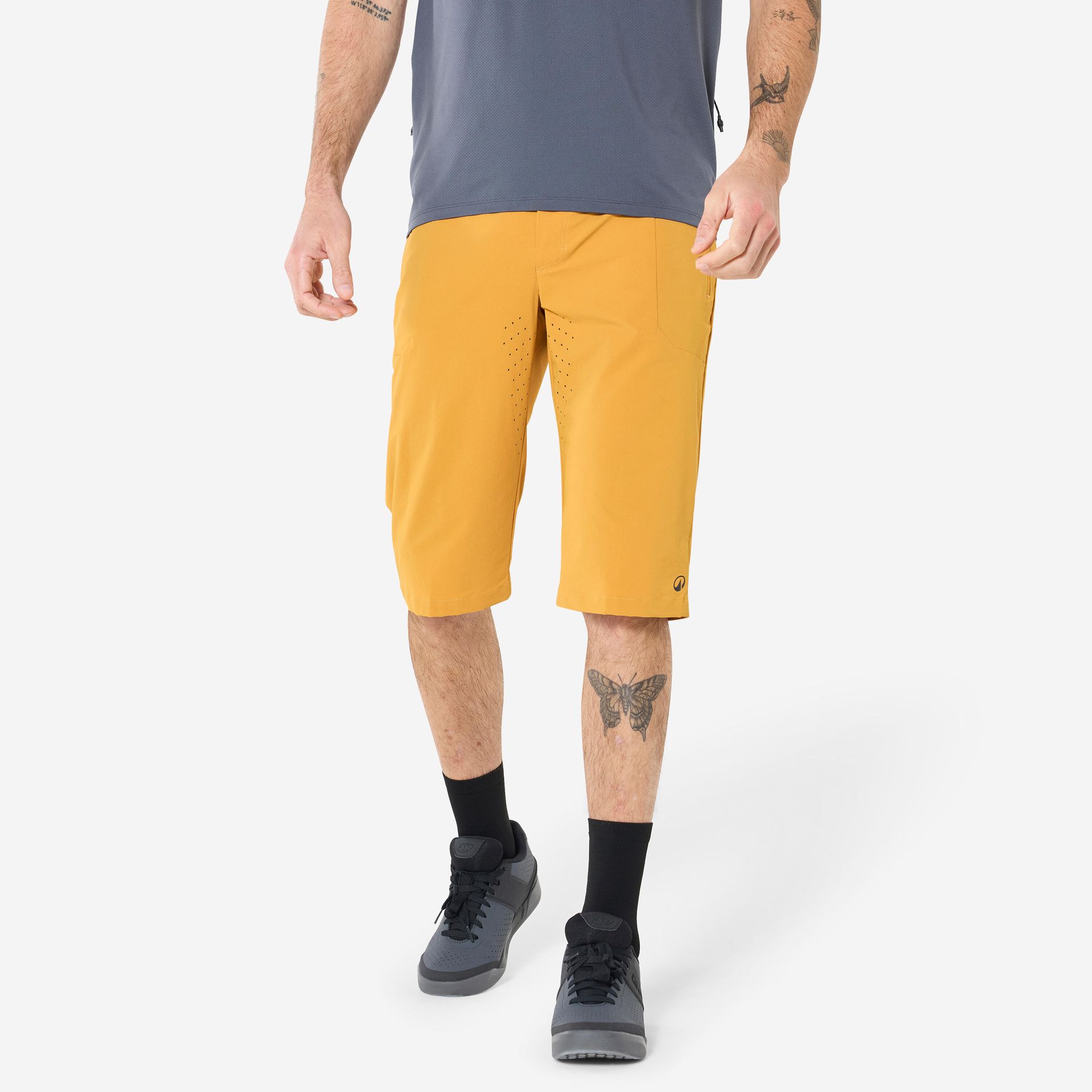 Short vélo VTT Rockrider jaune 2025