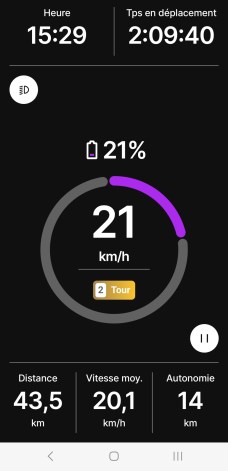 Decathlon Rockrider E-ACTV 100 test appli compteur
