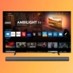 La bonne affaire du jour : ce TV QLED 4K Philips Ambilight de 65″ + barre de son à prix cassé