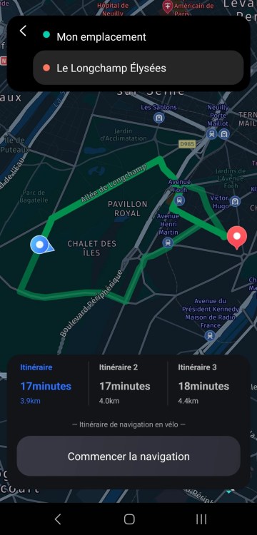 Segway GT3 E application navigation