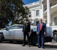 President Donald J. Trump purchases a Tesla on the South Lawn, Tuesday, March 11, 2025. (Official White House Photo by Molly Riley)