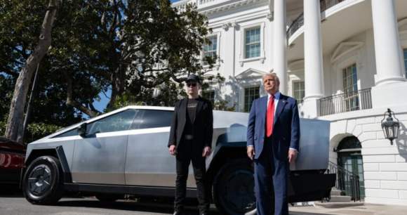 President Donald J. Trump purchases a Tesla on the South Lawn, Tuesday, March 11, 2025. (Official White House Photo by Molly Riley)