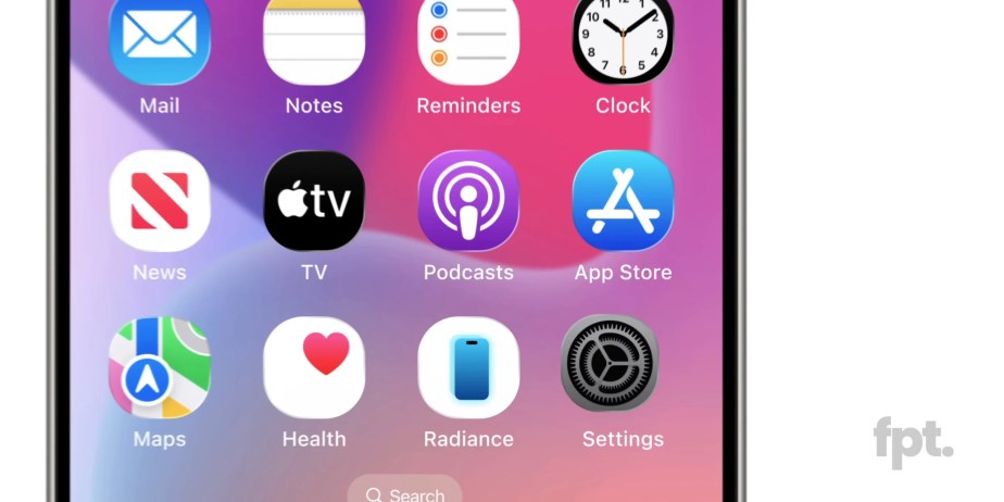 Aperçu supposé d'iOS 19 // Source : FPT