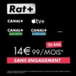 Bonne nouvelle, Canal+ revient avec une nouvelle offre Rat+ à moins de 15 €/mois pour les moins de 26 ans Bonne nouvelle, Canal+ revient avec une nouvelle offre Rat+ à moins de 15 €/mois pour les moins de 26 ans