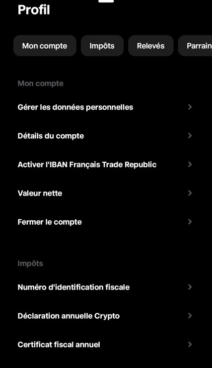 Service client Trade Republic
