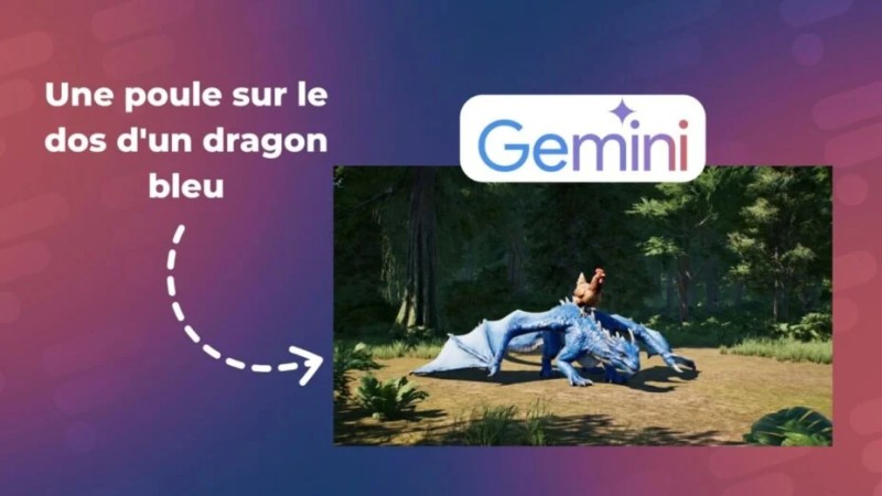 « Une poule sur le dos d’un dragon bleu » : j’ai généré une vidéo avec la nouvelle IA ultra puissante de Google, voici le résultat