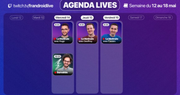 Notre programme Twitch de la semaine : de la Matinale et une émission Survoltés