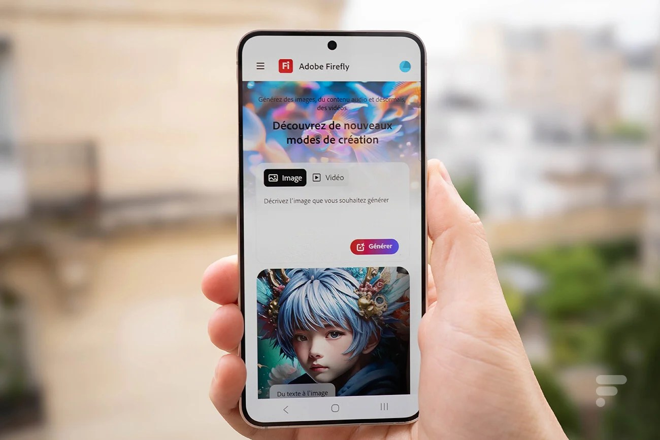 L'application Adobe Firefly sur mobile