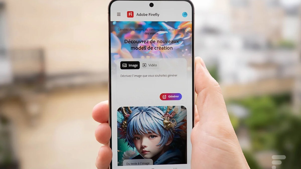 L'application Adobe Firefly sur mobile
