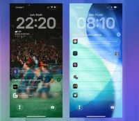 Le design Apple Liquid Glass peut poser des problèmes de lisibilité. // Source : Léo Duff sur X/Twitter (montage Frandroid)