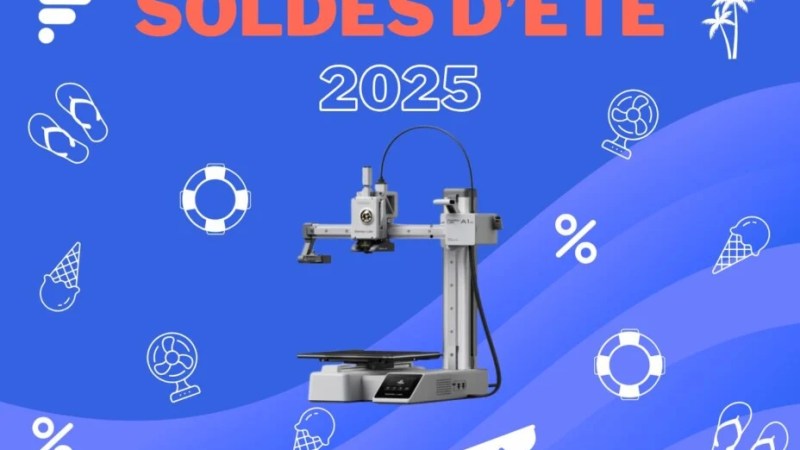 Les soldes d’été permettent de se lancer dans l’impression 3D avec un petit budget : la Bambu Lab A1 mini est à -43 %