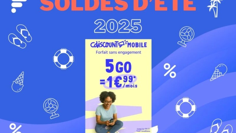 Voici le premier forfait mobile (vraiment) pas cher des soldes : 1,99 €/mois pour 5 Go de 4G