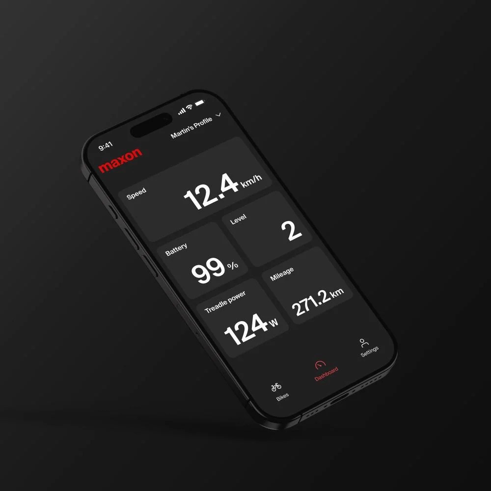 Une application pour le moteur connecté. // Source : Maxon