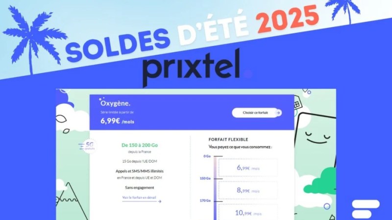 Voici le bon forfait 5G pas cher des soldes : 150 Go pour moins de 7 €/mois, et c’est évolutif en fonction de votre consommation