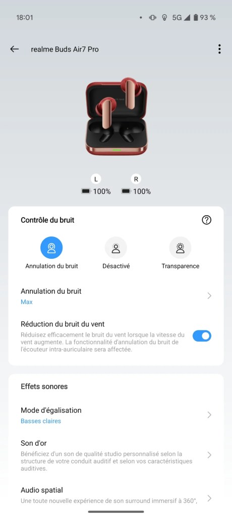 Tela de link realMe 4