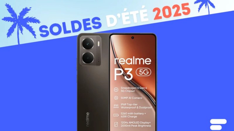 Realme P3 : le smartphone 5G pour les joueurs se fait une coupe d’été de 100 €