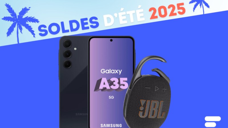 Samsung Galaxy A35 + JBL Clip 5 : le duo qui claque perd près de 200 € pour les soldes