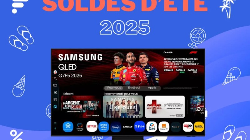 De la 4K QLED version 2025 façon Samsung en 55″ avec 200 € de moins sur la facture, c’est la bonne affaire des soldes d’été