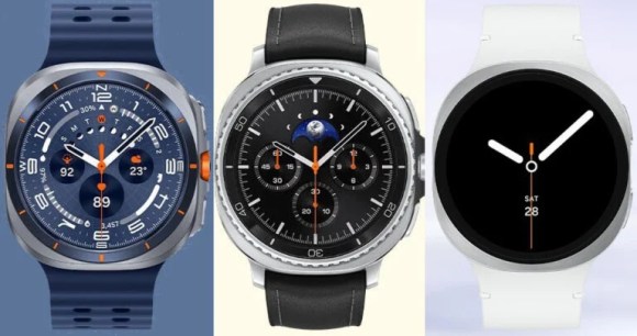 La Galaxy Watch Ultra, la Galaxy Watch 8 Classic et la Galaxy Watch 8 // Source : Evan Blass