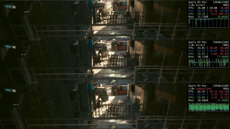 Cyberpunk 2077 testé sur puces Apple M1 à M4 : voilà ce que ça donne
