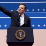 Le salut d'Elon Musk lors de la cérémonie d'inauguration de Donald Trump // Source : capture d'écran