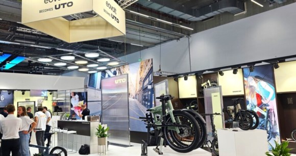 Le stand de la marque Eovolt, désormais UTO, à l'Eurobike 2025. // Source : M. Lauraux pour Frandroid