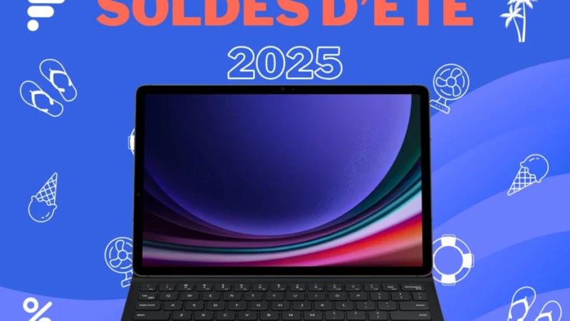 Galaxy Tab S9 : l’ancienne tablette premium de Samsung est à moitié prix pour les soldes, avec son clavier offert