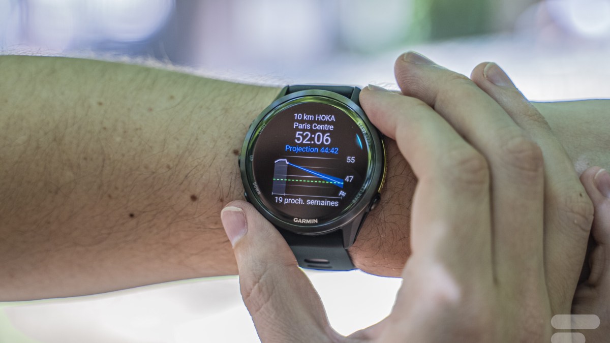 La prévision du temps de course sur la Garmin Forerunner 970