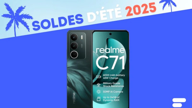 Moins de 130 € pour un smartphone avec écran 120 Hz et charge rapide 45 W, c’est l’offre sur le Realme C71 pendant les soldes Amazon