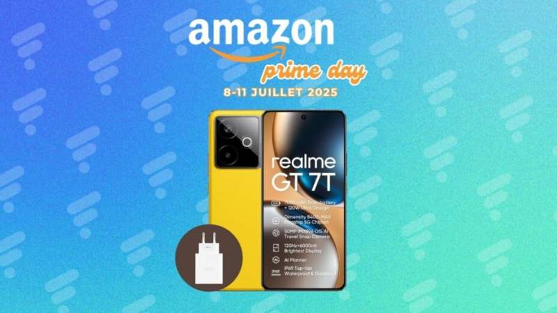 Realme GT 7T : déjà 250 € de remise pour ce smartphone doté d’une batterie XXL lors du Prime Day