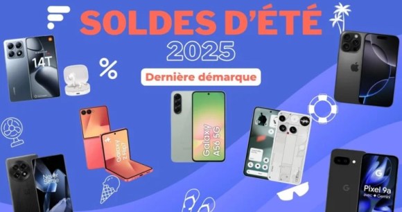 Smartphones dernière  démarque — soldes d’été
