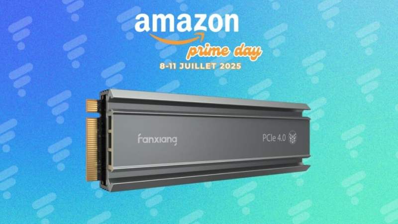 190 €, c’est le super prix spécial Prime Day de ce SSD 4 To avec dissipateur thermique fourni