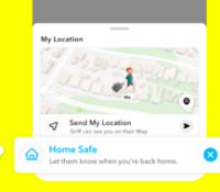 Snapchat présente "Home Safe" // Source : Snapchat