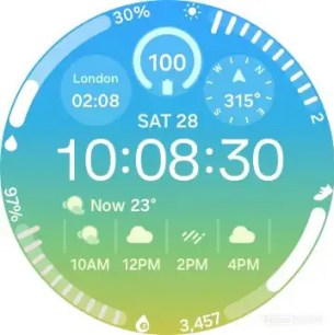 Gradient Info Board Watch Face
