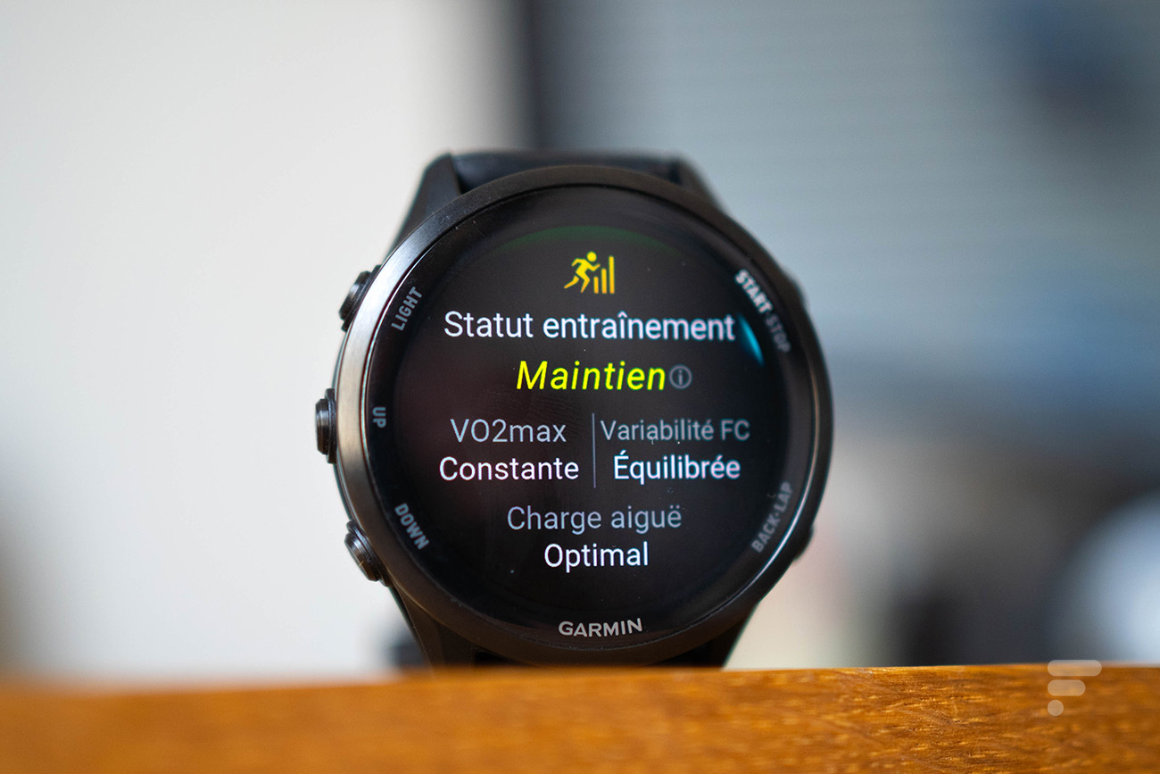 Le statut d'entraînement sur la Garmin Forerunner 970