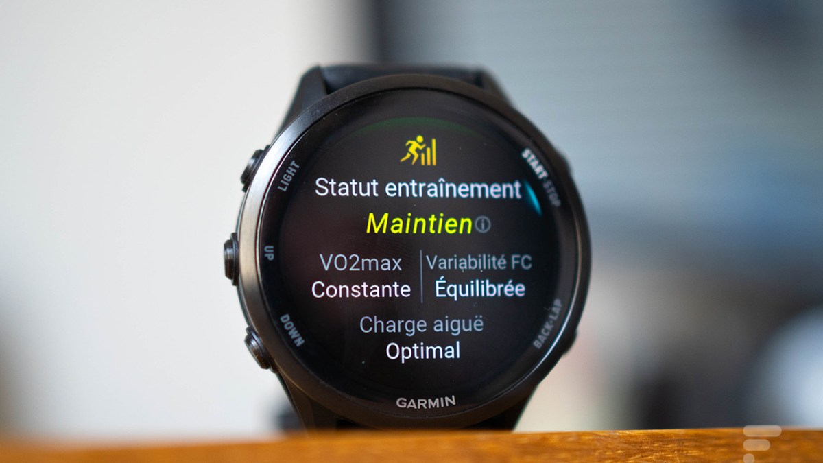 Le statut d'entraînement sur la Garmin Forerunner 970