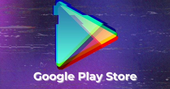 Logo glitché du Google Play Store // Source : Frandroid