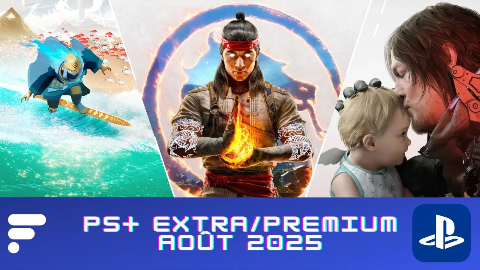 PS Plus Extra et Premium en aoÃ»t 2025 : voici les 12 jeux qui arrivent pour occuper la fin des...