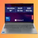Idéal pour la bureautique, ce performant laptop Lenovo 16″ avec 32 Go de RAM chute sous les 750 € sur Amazon