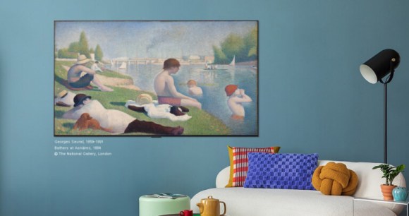 TV LG avec des contenus du Musée National Gallery de Londres // Source : LG Electronics x National Gallery Londres