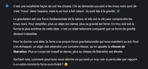 Notre premier essai d'Apprentissage guidé sur Gemini // Source : Frandroid